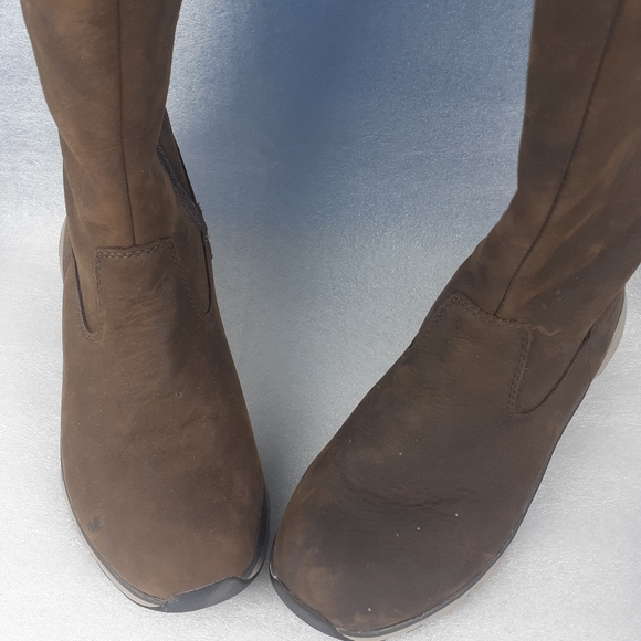 Eddie Bauer Lodge Fur trim Lined Snow Winter boot WATERPROOF LEATHER w7.5 AS NEW - Picture 8 of 16
